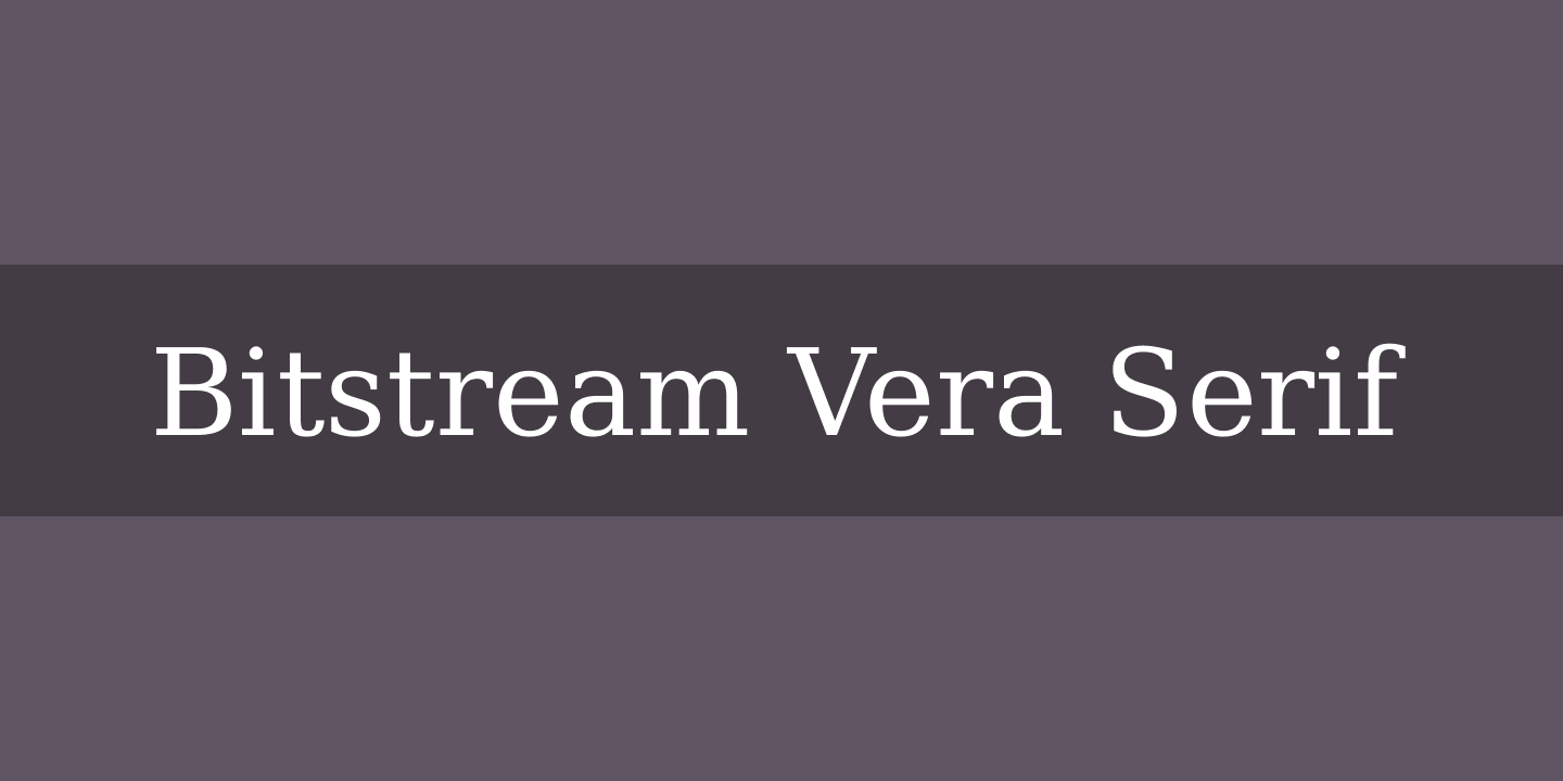 Przykład czcionki Bitstream Vera Serif